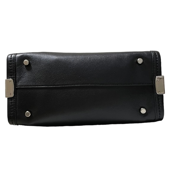 Coach Black And Beige Leather Satchel - Picture 6 of 14